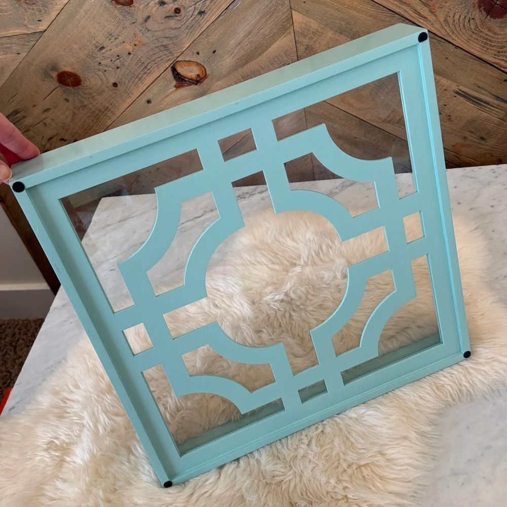 Turquoise Acrylic Tray 15